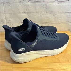 Skechers Men's Navy and White Slip-On Sneakers